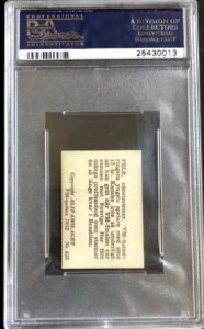 1958 ALIFABOLAGET -Back PSA 6.5