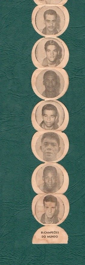 1962 Concertina Issue Brazil Squad Bi-Campeoes Do Mundo - Unfolded (blank back)
