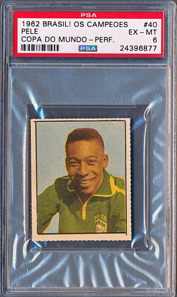 1962 Cores Brasil Os Campeoes #40 - Front - PSA 6