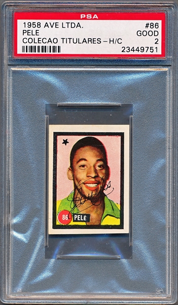 1958 Titulares - Colecao Ave Ltda #86 Pele - With Star - Front (Brazil) (PSA 2)