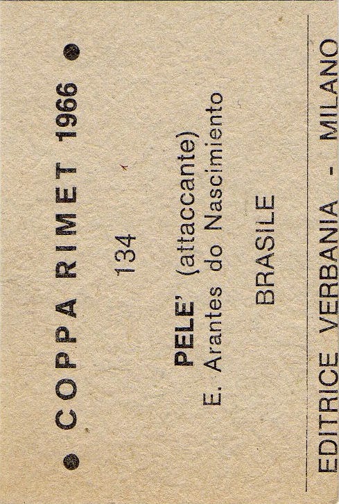 1966 Editrice Verbania - Coppa Rimet (Italy) -Back