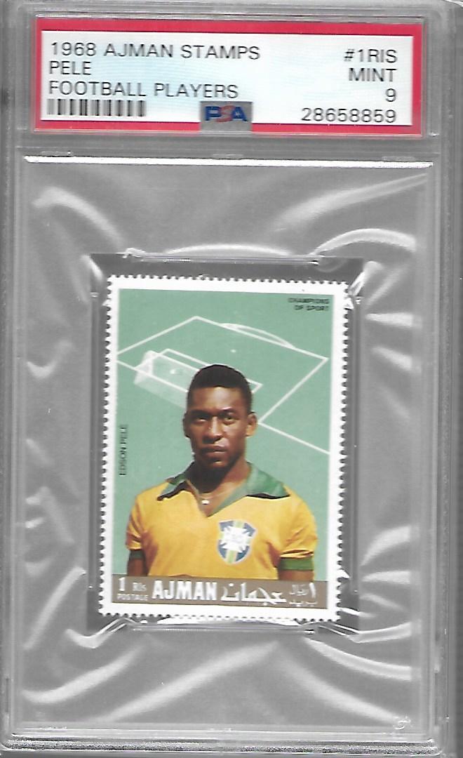 1968 Ajman Stamps Football Players PELE # 1 RIS Pele - Front
