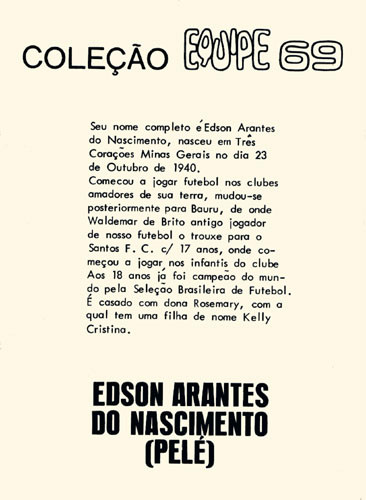 1969 Colecao Equipe Pele -Back