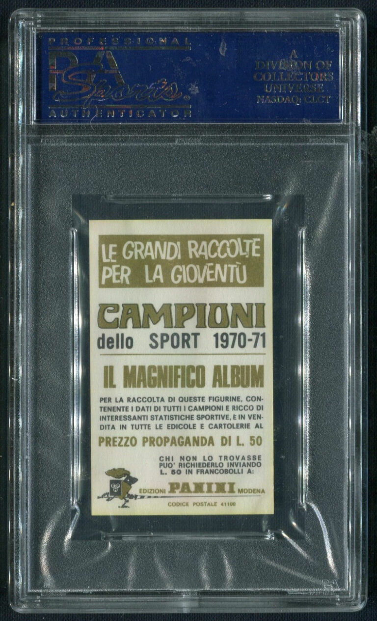 1970 Panini Campioni Dello Sport #93 Pele -Back (Italy)