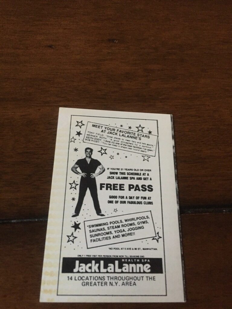 1976 New York Cosmos Pocket Schedule - Type 3 JackLaLanne Back -Back