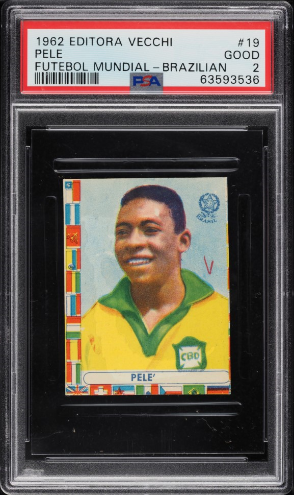 1962 Vecchi Copa Do Mundo #19 - (No # on Front - with Checkmark) - Pele - (Brazil) Front