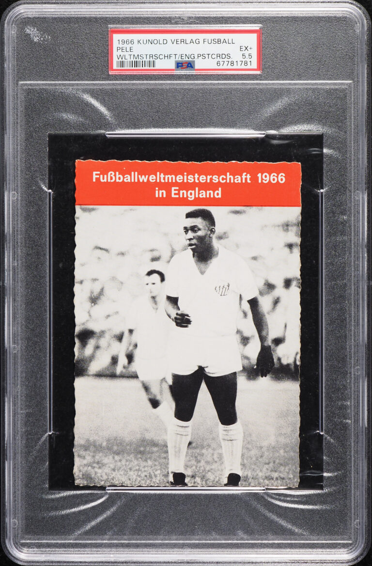 1966 Kunold Verlag Fusball -Weltmeisterschaft Postcard - Pele (England) - Front
