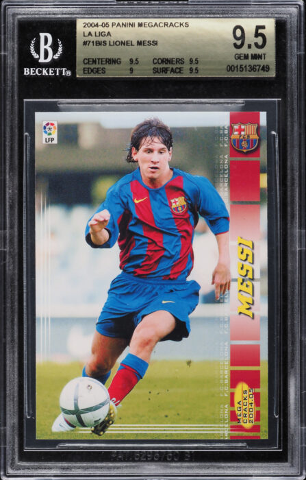 2004 PANINI SPORTS MEGA CRACKS LA LIGA LIONEL MESSI ROOKIE #71 BGS 9.5 GEM MINT