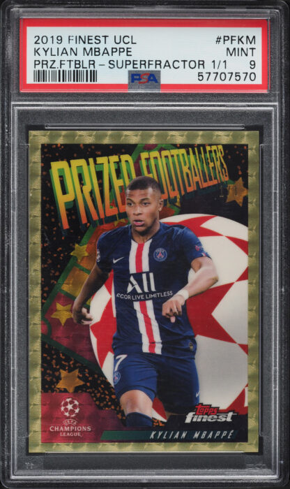 2019 Finest Uefa Prized Footballers Superfractor Kylian Mbappe- front