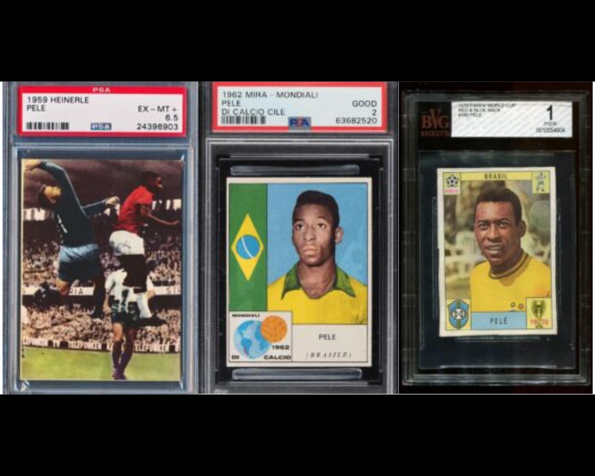 A Tribute to Pele’s Career  – Showcased in Football Cards & Stickers