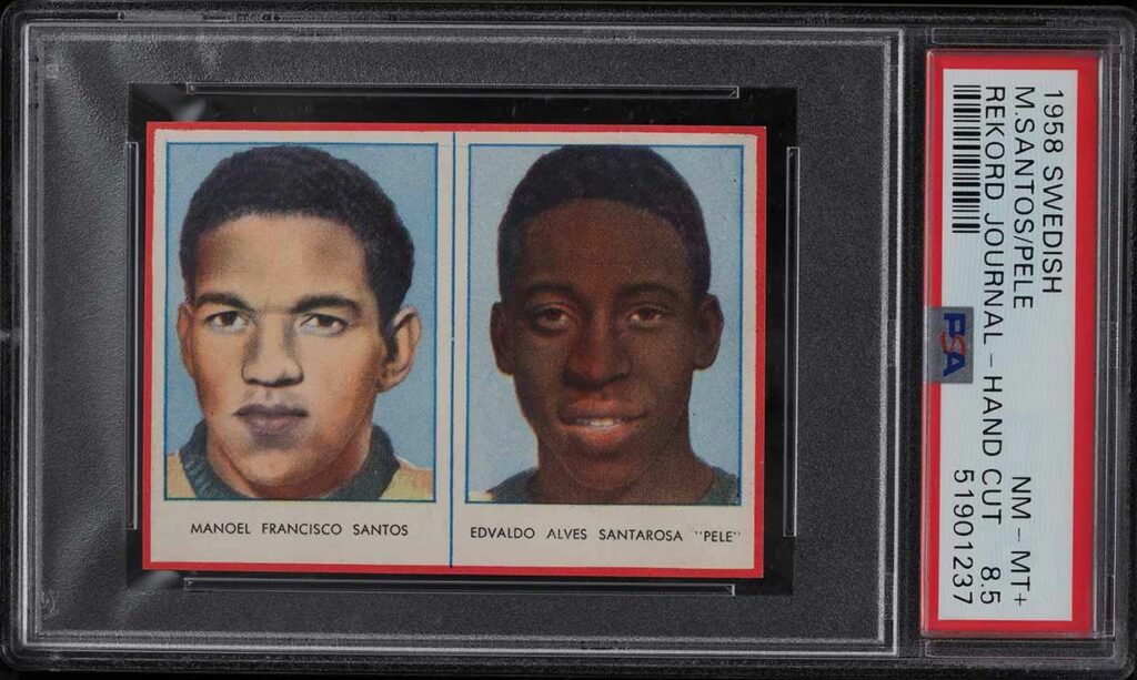 1958 Swedish Rekord Journal - Hand Cut - Pele & Santos (Sweden)