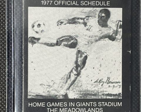 1977 New York Cosmos Pocket Schedule - Front (USA)